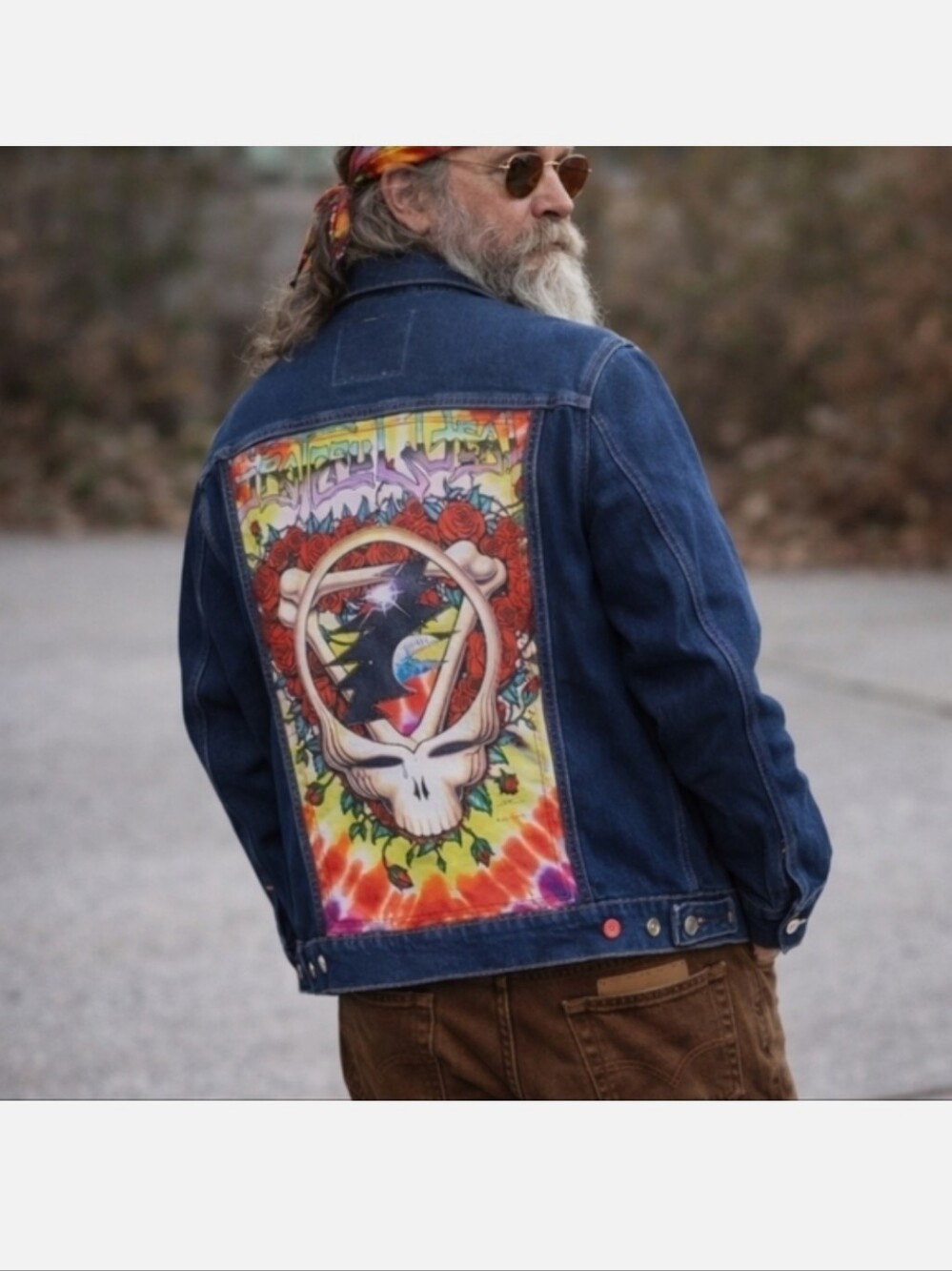 Levi's × Liquid Blue Grateful Dead Space Your Face Custom Trucker Jacket
